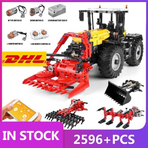 MOULD KING 17019 17021 MOC High-Tech truck The RC Tractor 4000er Set Building Blocks Bricks Kid Educational Toys Christmas Gifts
