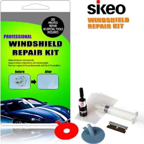 DIY Car Windshield Repair Kit Auto Glass Windscreen repair tools set (Give Door Handle Protective Decorative Stickers)