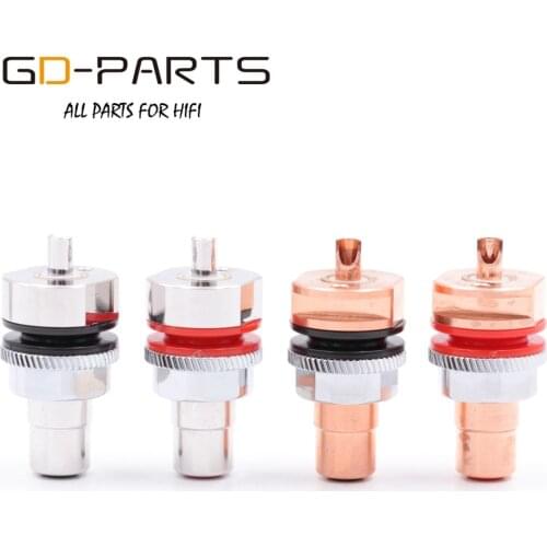 Viborg 99.995% Pure Copper Female RCA Jack Connector Hifi Audio Video TV CD DAC Signal Input Output Coaxial Terminal Socket