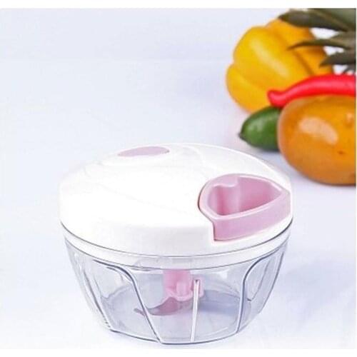 Double Blade Hand Chopper Manual Rope Food Processor Silcer Shredder Salad Maker Garlic Onion Slicer Cutter Kitchen Tools 500ml