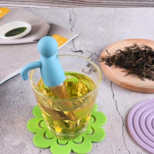 Tea Strainer Food Grade Silicone Tea Infuser Cartoon Tea Strainer Kitchen Creative Filter Loose Leaf Herb Spice Diffuser