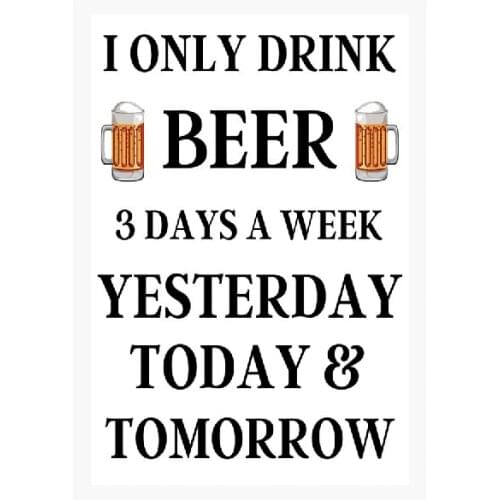 Funny Beer Metal Sign Man Cave Bar Pub Plaque Party Vintage Gift Alcohol Retro