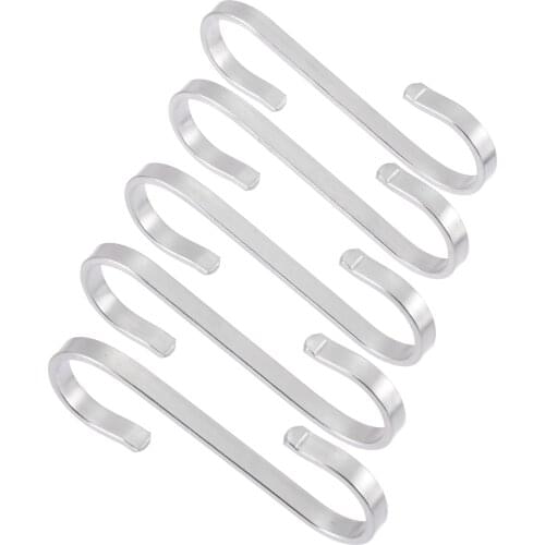 10pcs/set S Shaped Hooks Stainless Steel Hanger Clasp Rack Clothes Kitchen Pot Pan Hanger Multifunction Hook