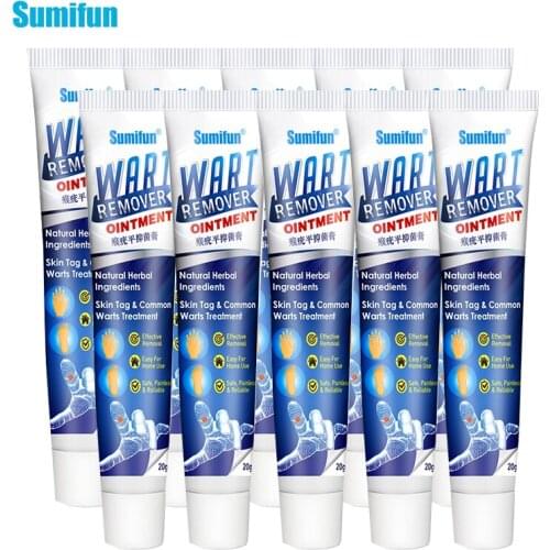 10pcs Warts Remover Treatment Cream Antibacterial Ointment Wart Skin Tag Remover Herbal Extract Corn Plaster Warts Ointment