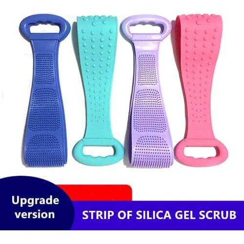 2020 Silicone Gel Scrub Bath Brush Strip Massage Back Rubs Bathing Tape Artifact Rub The Ash 4 Colors To Choose Dropshipping