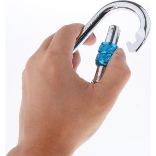 25KN Screw Locking Carabiner Rock Climbing Tree Rigging Kit Outdoor Hiking Camping Accessories Carabiner Hook