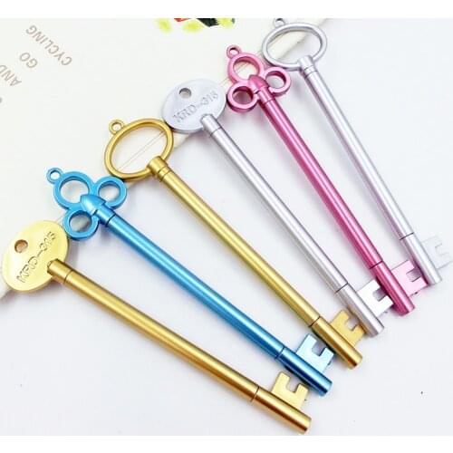 30 PCs Gel Pens Creative Korean Personality Cute Retro Key Style Full Needle Neutral Pen Kawaii School Office Supplies