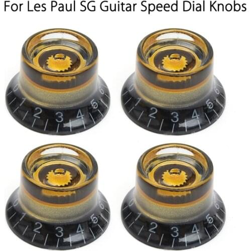 4pcs Black Gold Guitar Knobs Speed Control Volume Tone For Guitar Guitarra Replacement Electric Guitar Bass Accessories
