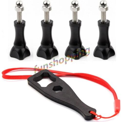 4X Screws + Wrench Tighten Thumb Knob Bolt Screw for GoPro Go Pro Hero 4 3+ 3 2 SJ4000 SJ5000 SJCAM Xiaomi Yi camera accessories