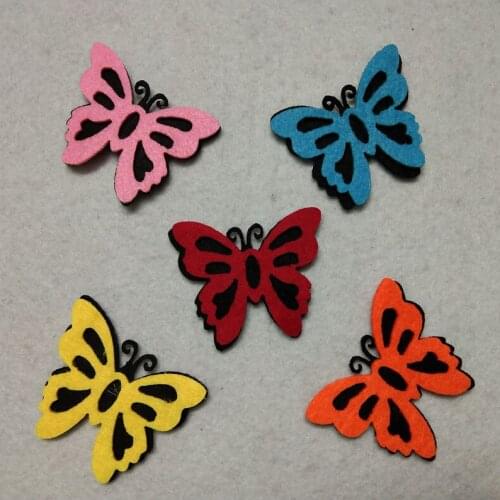 5pcs 7x5.5cm Colorful Butterfly DIY Nonwoven Felt Fabric for DIY project home kindergarten decoration