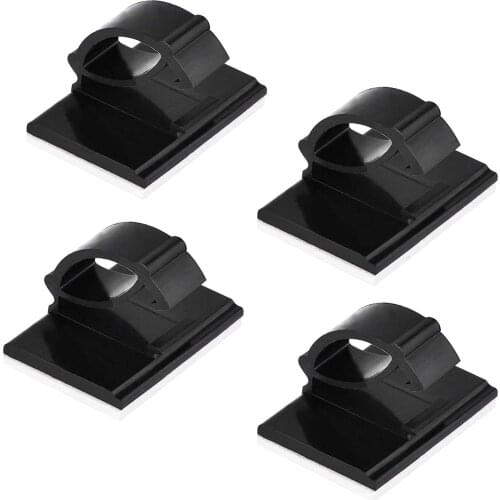 50 pcs Self Adhesive Cable Clamp Plastic Rectangular Cable Clips Cable Tie Quick Bind Cable Wire Management Holder for Car