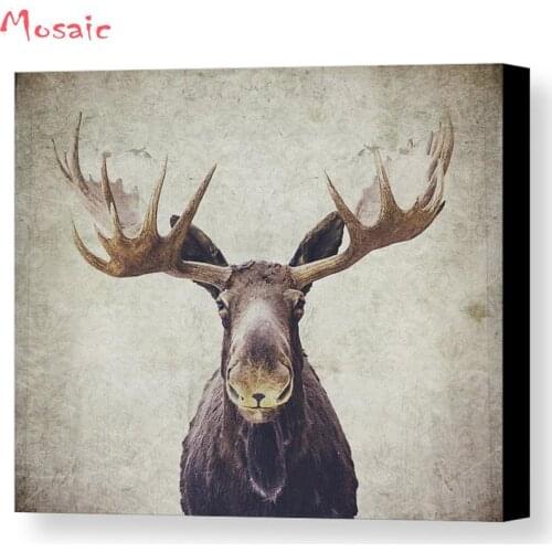 5d diamond painting cross stitch kit animal Moose mosaic picture handmade rhinestone needlework diamond embroidery Home decor