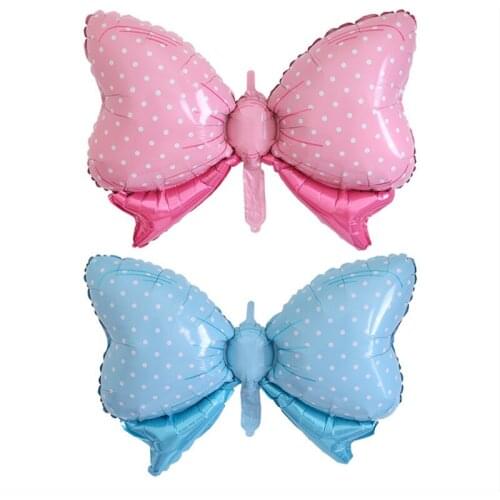 88*62cm Hello BABY Bow Shape Aluminum Film Balloon Baby Full Moon Birthday Adult Ceremony Party Balloon Wholesale