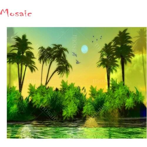 Diamond Painting Landscape Diy Full Diamond Embroidery natural scenery tree Mosaic diamond Picture of Rhinestone,Home Decor B095