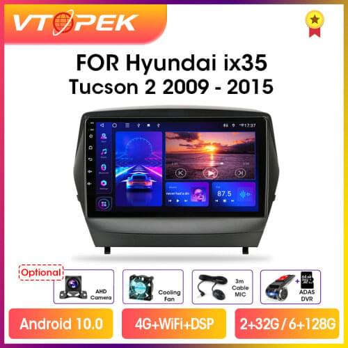 Vtopek 9" 4G+WiFi 2din Android Car Radio Multimedia Video Player Navigation GPS For Hyundai Tucson 2 LM IX35 2009-2015 Head Unit