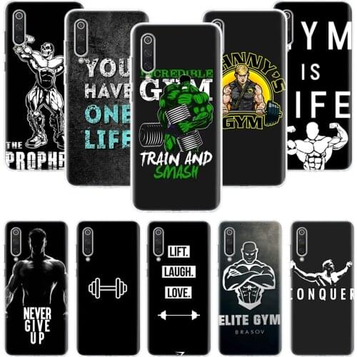 Bodybuilding Gym Fitness Phone Case For Xiaomi Redmi Note 10 9 8 Pro 9S 8 8T 7 6 5 6A 7A 8A 9A 9C 4X S2 K20 K30 Art Cover Coque