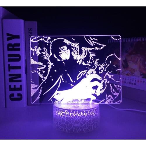 Figure Ornaments Acrylic Panel 3D LED Lamp Animation Peripherals Visual Illusion White Cracked Base Night Light forUSB Charging
