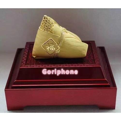 2020 hot Chinese Dragon Boat Festival Dragon Boat Festival Race Dragon Boat Zongzi Real Gold Plating Luxury Golden Zongzi Chines
