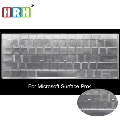 HRH TPU Keyboard Cover Skin Protector For Microsoft Surface 3 Pro 3 4 5 New Pro And For Microsoft Surface Book Laptop Keyboard
