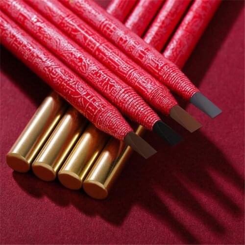 1pc Draw Line Eyebrow Pen 8 Colors Thin Tube Waterproof Sweat-proof Not Easy To Discolor Long Lasting Non-smudge Eyebrow Pen