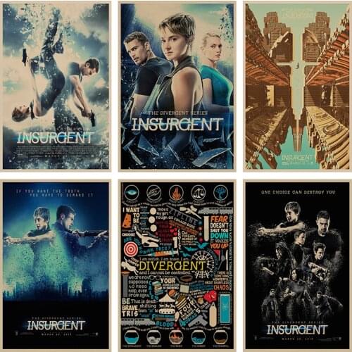 Divergent retro Poster Retro Kraft Paper Bar Cafe Home Decor Painting Wall Sticker