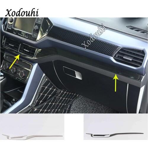 For Volkswagen VW T-cross Tcross 2018 2019 2020 2021 Glove Box Cover Detector Trim Middle Console Control Dashboard Panel 2pcs