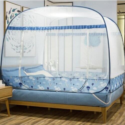 Summer 5D Bi-parting Folding Mesh Insect Bed Mongolian Yurt folded Mosquito Net King/Queen Size Bedding Canopy Curtain Dome Tent