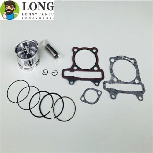 Motorcycle 57.4mm Piston 15mm Pin 1.0*1.0*2.0 Ring Gasket Set For 4 stroke 150cc Scooter Moped ATV QUAD GY6 150 157QMJ 1P57QMJ