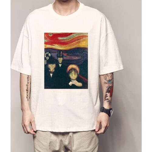 Van Gogh Oil Painting Mens T Shirts Casual Harajuku Summer Creativity Abstract Pattern 100 Cotton Short Sleeved T-shirt Men Tops