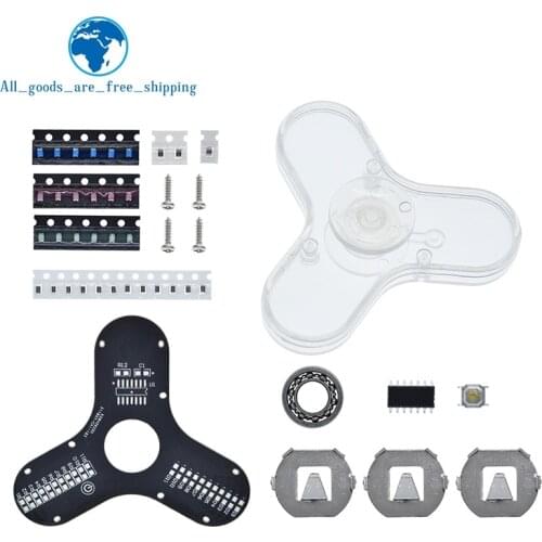 TZT Electronic Diy Kit Fingertip Gyro LED Manufacture Kit Fun Welding Diy Kt RG550 Alleviate Fatigue Loosen Body And Mind