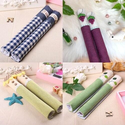1Pair Home Decor Refrigerator Handle Cover Door Knob Accessories Double-door Fridge Gloves Portable Cotton Kitchen Gadgets