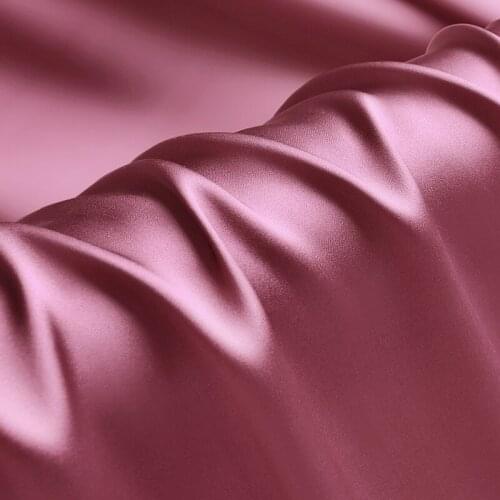 Natural Mulberry Stretch Satin (90% Silk+10% Spandex)16 19m/m Thick 42.5" ( 108cm) 55" (140cm) Width Rapture Rose Silk Fabric