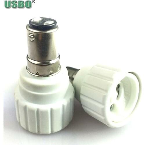 Wholesale White 250V 2A PBT Copper B15D to GU10 Conversion Lamp Holder Environmentally Led Light Base Socket T300 5PCS