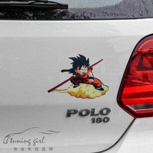 LLY-1009 Personality Car Stickers Son Goku Colourful Creative Decoration PVC Fuel Tank Tablet Laptop Waterproof Cars Decals