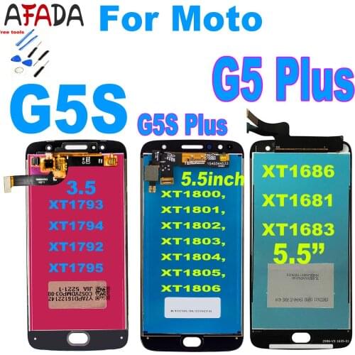 Original For Motorola Moto G5S Plus XT1802 XT1803 XT1805 XT1086 G5 Plus XT1686 XT1681 XT1683 LCd Display Touch Screen Assembly