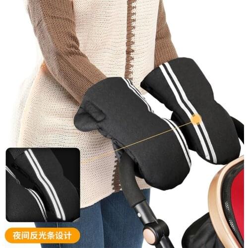 AutumnWinter pram hand muff baby carriage pushchair warm Fur Fleece hand cover buggy Clutch Cart Muff Glove Stroller Accessories