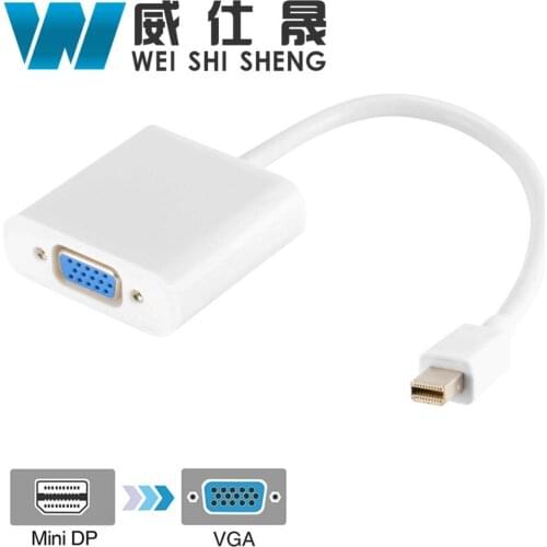 Mini DP to VGA Adapter Thunderbolt Mini DisplayPort to VGA Cable Converter 1080P Cables for Macbook Pro Air Projector PC
