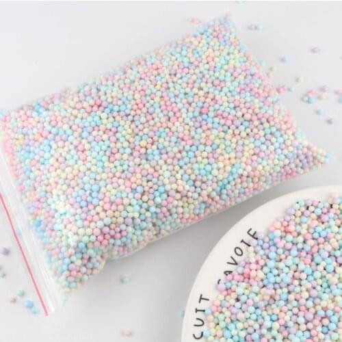 Colorful Polystyrene Styrofoam Balls Bottle DIY Snow Mud Particles Accessories Slime Balls Mini Tiny Foam Beads Foam Filler 5g