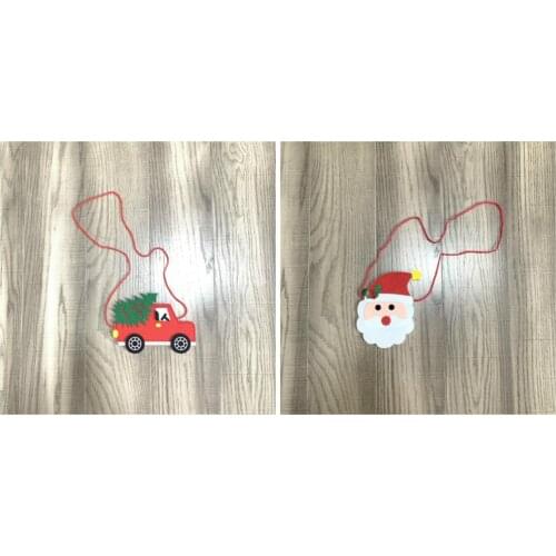 Christmas tree Santa claus truck baby girls purse accessory all-matching gift Felt Fabric