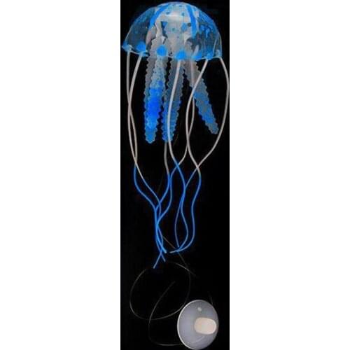 Silica Gel Simulation of BLUE Jellyfish Fish Tank and Aquarium Decoration Accessories Home Decor Fish & Aquatic Pets Dia