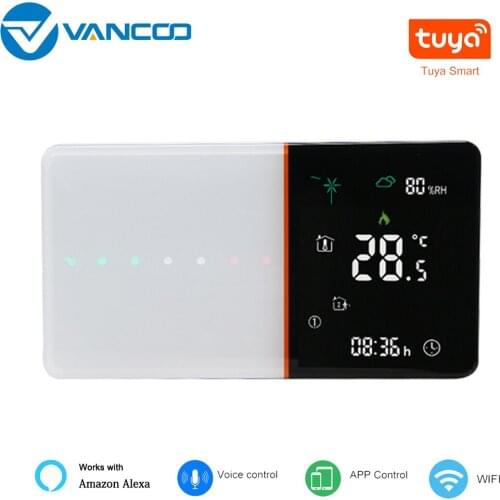 Vancoo Wifi Thermostat Electric Underfloor /Water/ Gas Boiler Programmable Temperature Controller Works With Alexa Google Home