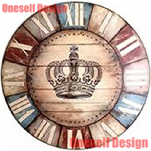 Top popular 5d diamond painting full Crown clock 5d diamond mosaic clock 5d diamond embroidery full set clock Crown wall sticker