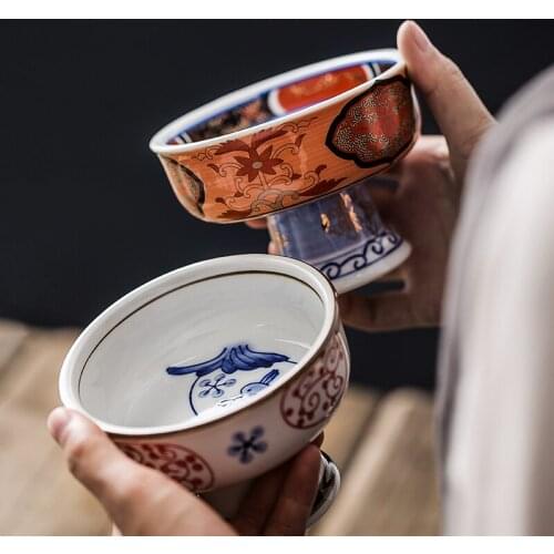 Retro Ceramic Tall Bowl Creative Cold Dish Dish Small Dish Bowl Japanese Cuisine Hotel Restaurant Artistic Cuisine Tableware