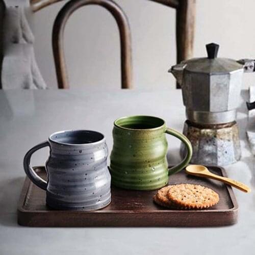 Japanese retro mug coffee cup handmade stoneware water cup personality couple cup afternoon tea hand-made coffee cup