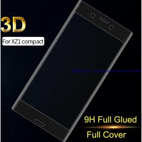 3D Tempered Glass Full Coverage Full Glued Soft Edge Screen Protector for SONY Xperia XZ1Compact