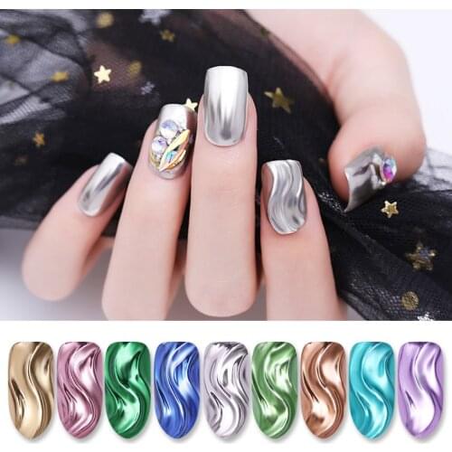 Mirror Nail Glittering Powder Metallic Color Rose Gold Silver Nail Accessories Pigment Powder Nail Art Decorations for Nails