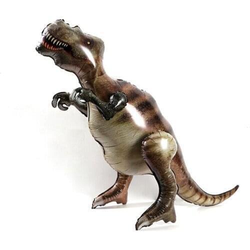 1PC Lager Standing Dinosaur Foil Balloons 3D Jurassic Theme Tyrannosaurus Balloons Birthday Party Decoration Kids Gifts