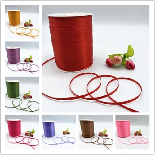 10yards 3mm Silk Satin Ribbon for Wedding Party Decoration Invitation Card Gift Wrapping Scrapbooking Supplies Riband Sew Craft