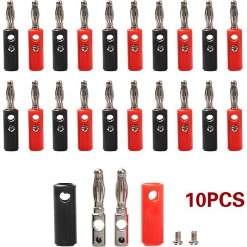 10Pcs Banana Plug 4mm For Video Speaker Adapter Audio Wire Cable Connector Banana Plugs Connectors 4mm XF30