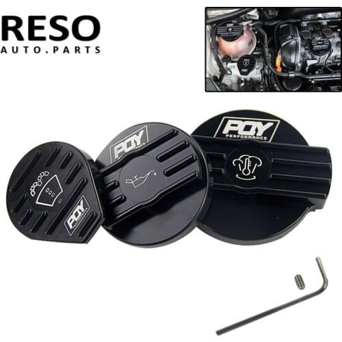 Aluminum Covers Tank Cap Bottle Cap Oil Cap for VW CC Golf GTI Audi Seat Skoda 2.0T Scirocco Engine Protect Origingal Cap